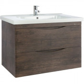 Тумба под раковину Bellezza Санриса 65 с 2 ящиками орех (ПВХ)