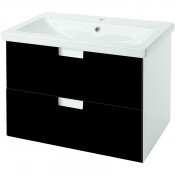 Тумба c раковиной Bellezza Пегас 90 подвесная черная