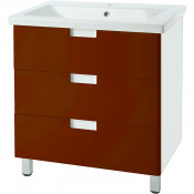Тумба под раковину Bellezza Пегас 90 с 3 ящиками красный