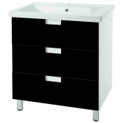 Тумба под раковину Bellezza Пегас 90 с 3 ящиками черный