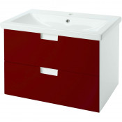 Тумба под раковину Bellezza Пегас 80 с 2 ящиками красный