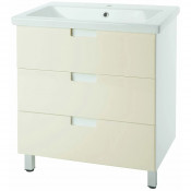 Тумба под раковину Bellezza Пегас 80 с 3 ящиками бежевый