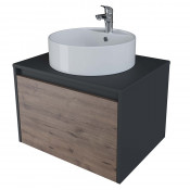 Тумба под раковину Stella Polar Эвита 60 SP-00001056 дуб веллингтон/темно-серый