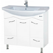 Тумба под раковину Bellezza Мари 85 с 2 ящиками белая