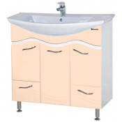 Тумба под раковину Bellezza Мари 85 с 2 ящиками комбинированная белый/бежевый