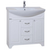 Тумба под раковину Bellezza Камелия 85 с 2 ящиками белый (пленка ПВХ)