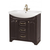 Тумба под раковину Bellezza Камелия 85 с 2 ящиками венге (пленка ПВХ)