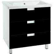Тумба под раковину Bellezza Пегас 100 с 3 ящиками черный