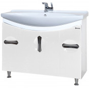 Тумба под раковину Bellezza Лагуна 105 с 2 ящиками белая