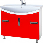 Тумба под раковину Bellezza Лагуна 105 с 2 ящиками красный