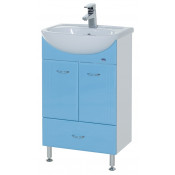 Тумба под раковину Bellezza Уют 50 с нижним ящиком голубой