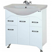 Тумба под раковину Bellezza Дрея 75 с 2 ящиками белая