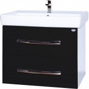 Тумба под раковину  Bellezza Рокко 80 с 2 ящиками черный Н