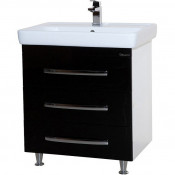 Тумба под раковину Bellezza Рокко 80 с 3 ящиками черный Н