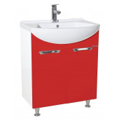 Тумба под раковину Bellezza Альфа 65 прямая красная