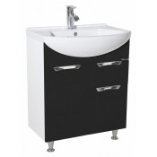 Тумба под раковину Bellezza Альфа 65 с 1 ящиком черная