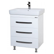 Тумба под раковину Bellezza Рокко 60 с 3 ящиками белая Н (ТИГОДА)