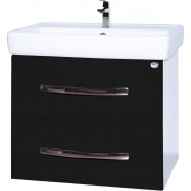 Тумба под раковину Bellezza Рокко 60 с 2 ящиками черная Н (ТИГОДА)
