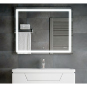 Зеркало Corozo Барго LED SD-00001187 100х80 с сенсором и часами
