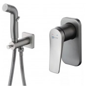 Гигиенический душ со смесителем Lemark Bronx LM3719GM графит