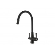 Смеситель для кухни Lemark Comfort LM3075BL с подключением к фильтру чёрный