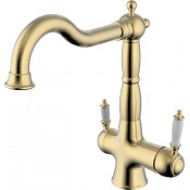 Смеситель для кухни Lemark Bronx LM4858B с подключением к фильтру бронза