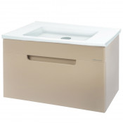 Тумба под раковину Bellezza Сириус 80 с 1 ящиком капучино (пленка ПВХ)