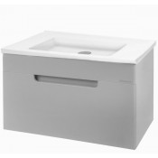 Тумба c раковиной Bellezza Сириус 80 подвесная серебро