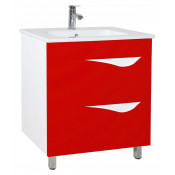 Тумба Bellezza Лоренцо 80 с 2 ящиками красная