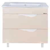 Тумба под раковину Bellezza Эйфория 85 с 2 ящиками бежевая (ОСКАР)