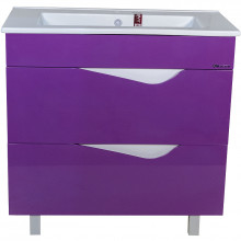 Тумба Bellezza Эйфория 85 с 2 ящиками фиолетовая (ОСКАР)