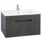 Тумба под раковину Bellezza Сириус 100 с 1 ящиком серый (пленка ПВХ)