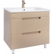 Тумба под раковину Bellezza Сириус 100 тумба с 2 ящиками капучино (пленка ПВХ)