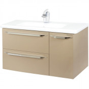 Тумба под раковину Bellezza Луиджи 100 с 2 ящиками + дверь капучино (ПВХ)