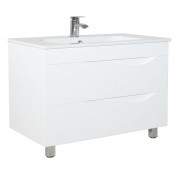 Тумба под раковину Bellezza Эйфория 105 с 2 ящиками белая (ОСКАР)