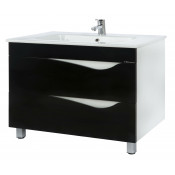 Тумба под раковину Bellezza Эйфория 105 с 2 ящиками черный (ОСКАР)