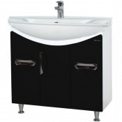 Тумба под раковину Bellezza Лагуна 85 с 2 ящиками черная