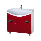 Тумба под раковину Bellezza Лагуна 85 с 2 ящиками красная