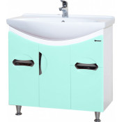 Тумба под раковину Bellezza Лагуна 85 с 2 ящиками салатовый