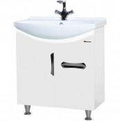 Тумба с раковиной Bellezza ЛАГУНА 65, с одним ящиком, напольная, цвет - белый