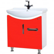 Тумба под раковину Bellezza Лагуна 65 с 1 ящиком красная