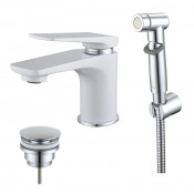 Смеситель для раковины Lemark Allegro LM5916CW хром/белый