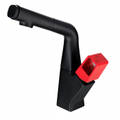 Смеситель для кухни Lemark Soul LM6008BR черный/красный