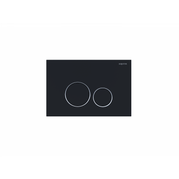 Панель смыва Aquatek KDI-0000020 (005D) Черная матовая ободок хром (клавиши круглые)
