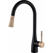 Смеситель для кухни D&K Rhein.Schiller DA1462517D черный/золото