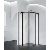 Душевой угол BelBagno Acqua ACQUA-R-2-90-C-NERO 90х90 черный/прозрачное