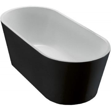 Акриловая ванна BelBagno BB71-1800-NERO-W0 180х80 без перелива белый/черный