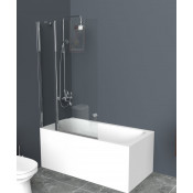 Шторка на ванну BelBagno Uno UNO-V-11-120/150-C-Cr 120 хром/прозрачное