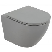 Унитаз подвесной Belbagno Colorato BB062CHR-GR/BB062SC-GR серый матовый