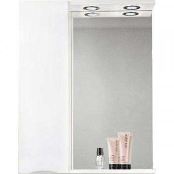 Зеркальный шкаф BelBagno Marino MARINO-SPC-600/750-1A-BL-P-L с подсветкой bianco lucido